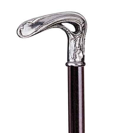 Design Toscano The Padrone Collection: Nouveau Half Crook Pewter Walking Stick PA100